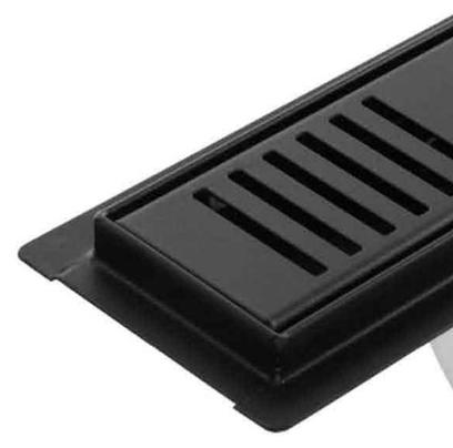Shower Waste Channel Stainless Steel – 250mm – Matt Black