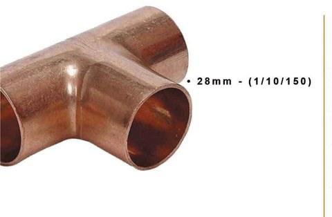 Copper Tee C-C-C – 28mm