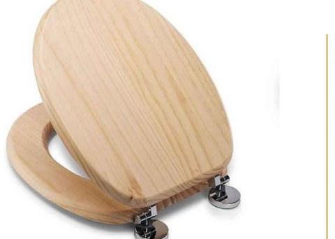 Mdf Toilet Seat Walnut – Chrome Hinge