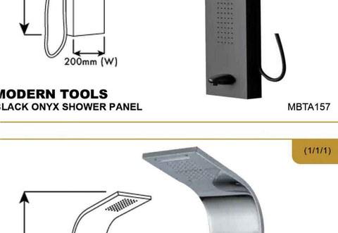 Black Onyx Shower Panel