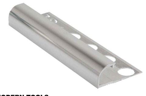 Tile Trim Aluminium Polished Silver Round Edge – 10mm X 2.4M