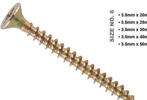 Wood Screw Pozi Head – 100Pcs