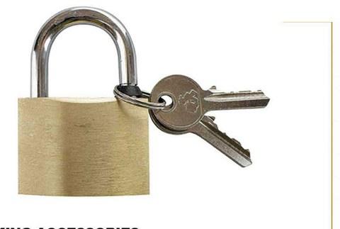 Padlock Eco Brass Plated 20mm, 25mm, 32mm, 38mm, 50mm, 63mm