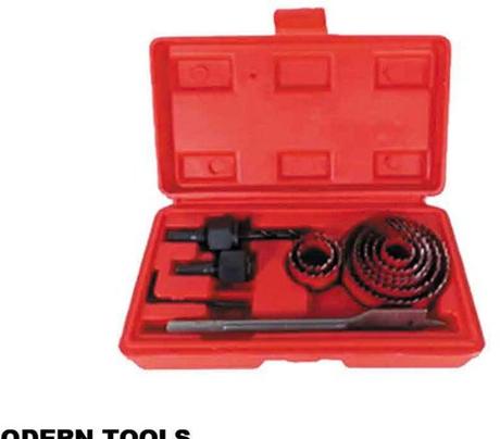 Hole Saw Kit 13 Piece – 19mm, 22M, 32mm, 38mm, 44mm, 51mm, 64mm
