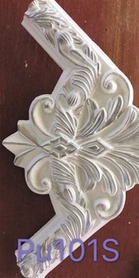 PU – Hard Cornice Color White & Silver PU101S 300mm