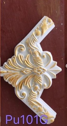 PU – Hard Cornice Color White & Gold PU1010 300mm
